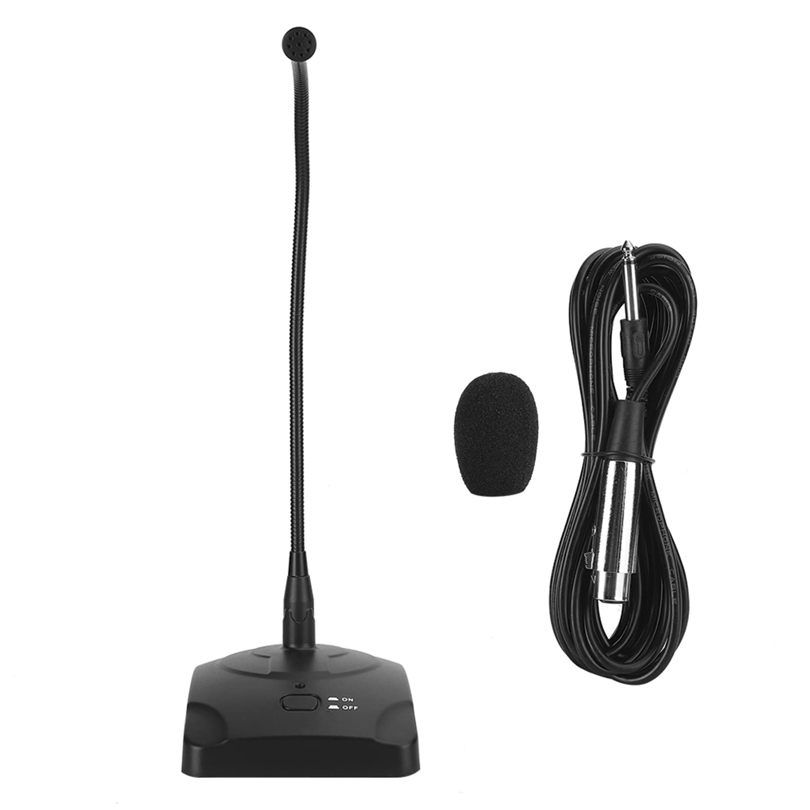 Microphone de Conférence, Microphone de Table Universel, Microphone Directionnel Professionnel, Microphone Polyvalent Haute sensibilité avec Base pour Discours Radio,