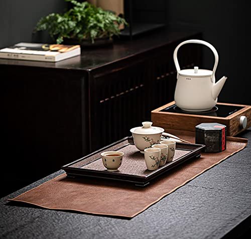 Chemin de table en cuir pour salle à manger intérieure et extérieure dîner convivial