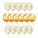 Premium 18 inch Gold Confetti Balloons, Large Latex Party Balloons for men & women, Perfect gold party decorations for birthday, wedding, proposal, baby shower, 1st birthday, bachelorette, anniversary