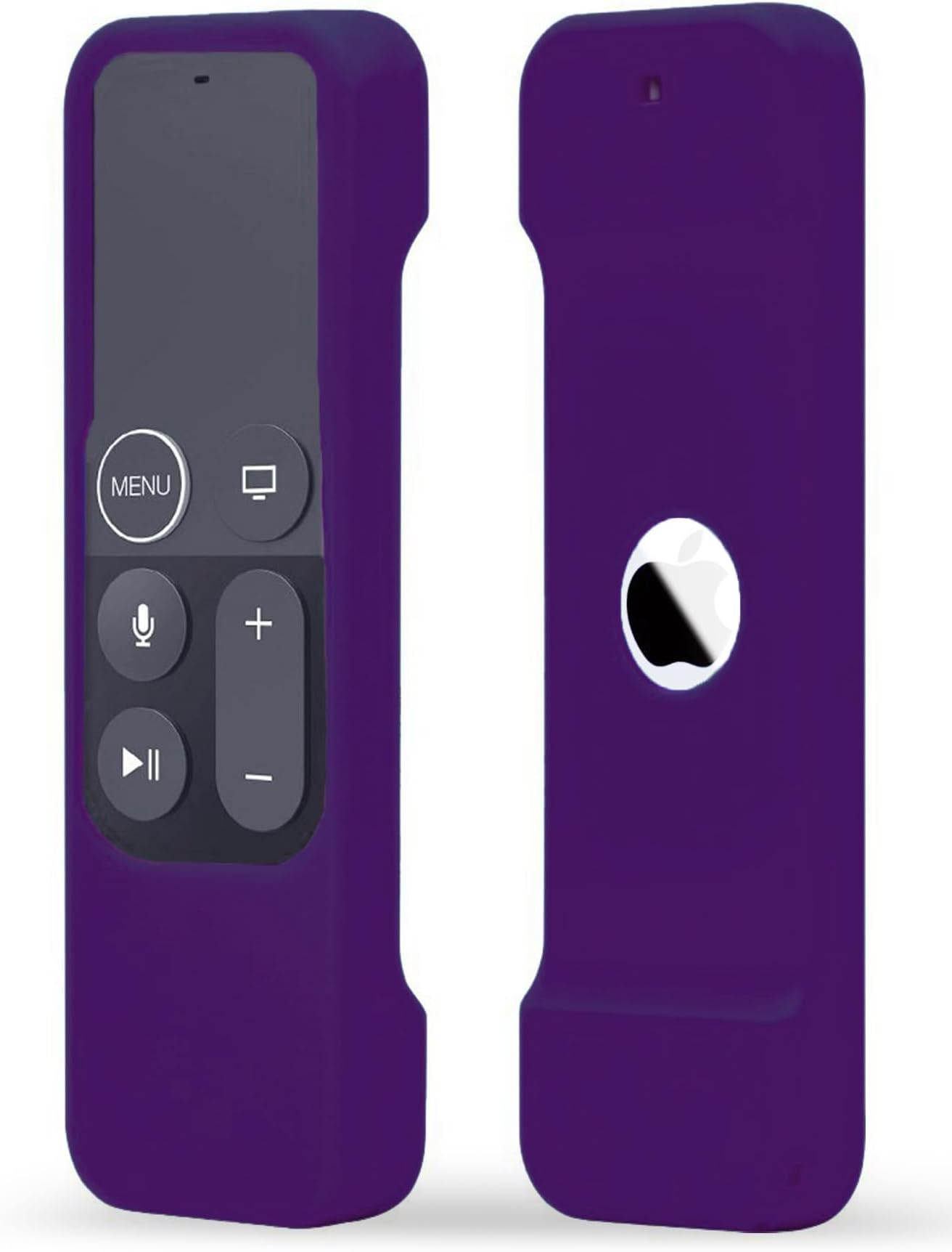 Silicone Case Compatible with Apple TV 4K/HD Siri Remote (1st Gen) - Anti-Slip Shock Proof Soft Remote Cover Case Compatible with Apple TV 4K 5th 4th Gen Siri Remote Controller - Purple