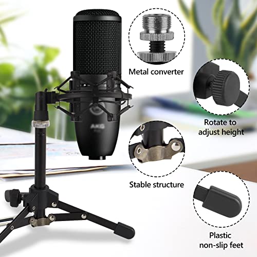 Geekria for Creators Tabletop Tripod Mic Stand Compatible with AKG D5, P120, P420, P820, C1000S, C3000, C451B, P5i - Image 3