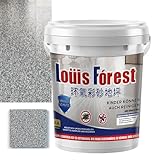LINZONG High-Gloss Marble Effect Epoxy Floor Coating - Water-Based, Self-Leveling Concrete Floor Paint - Quick-Dry, Anti-Slip, Wear-Resistant - Ideal for Garage, Basement & More - 0.5KG