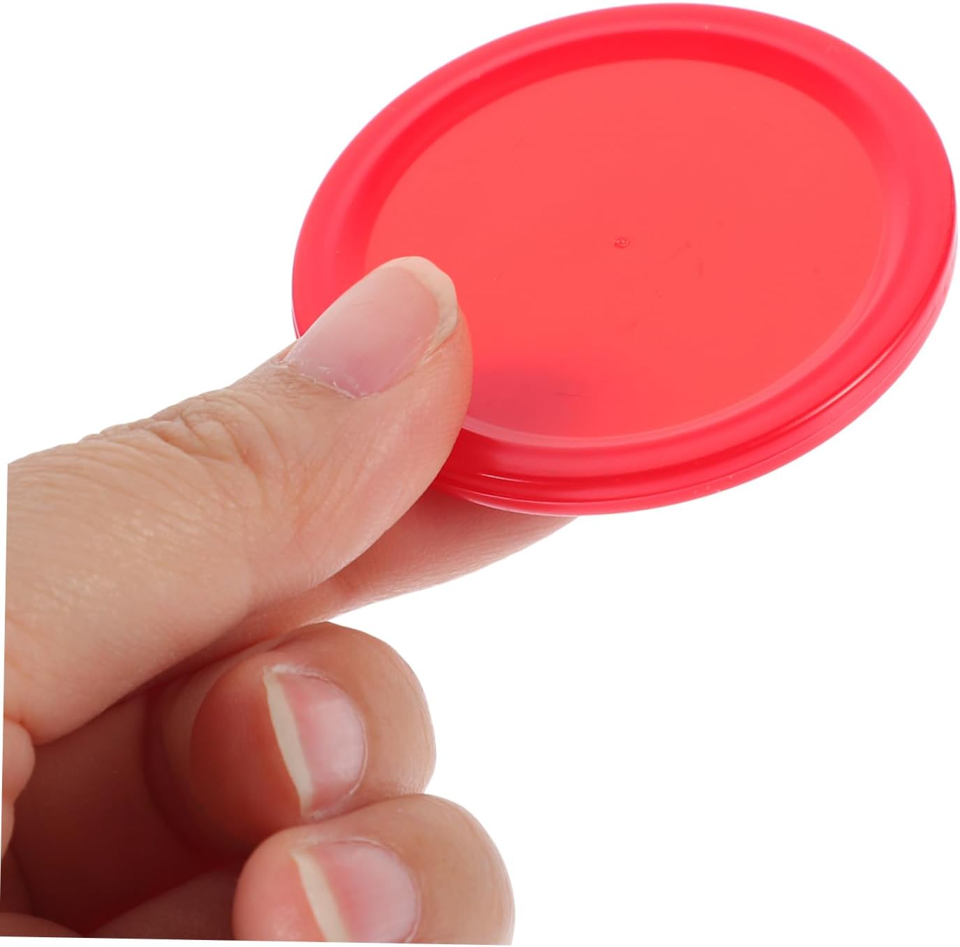 Air Hockey Pushers Set 76mm 16 Piece Plastic Red Replacement | Game Table Play, Ergonomic Feel, Comfortable Handling, Worn or Lost Equipment Replacement