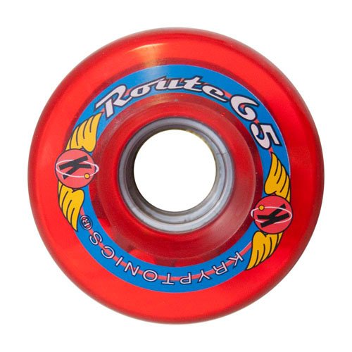 Kryptonics - Roller Quad Roue Route Red - Red - Taille:65mm-78a
