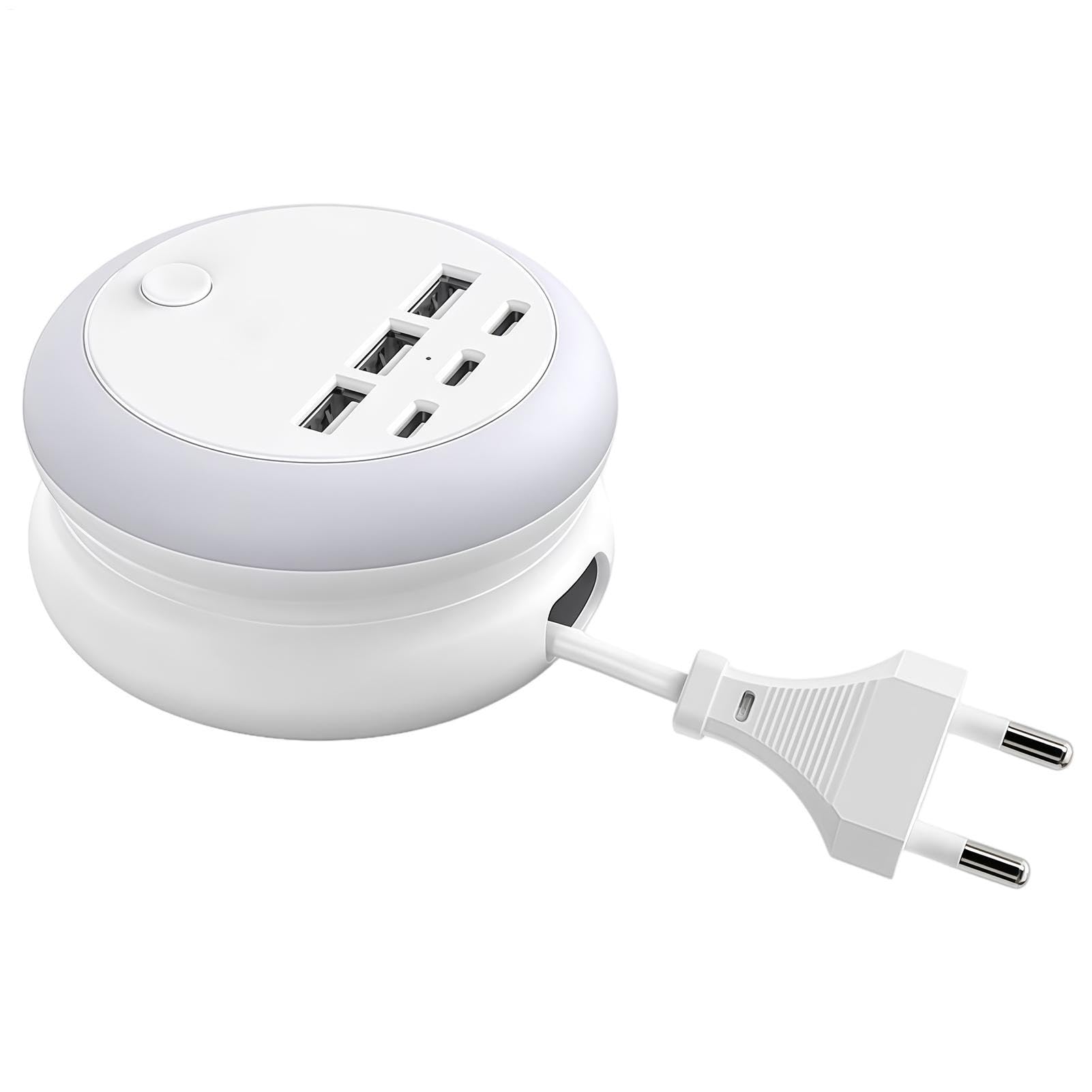 Station de charge multiple USB réglable, rétractable et portable avec