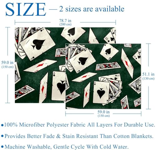 Couverture douce et confortable Flush of Spades plaid microfibre - 4
