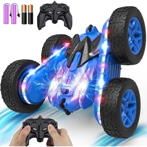 TOY Life Kids Stunt Remote Control Car 2.4G HZ Remote Control Cars RC Stunt Car Remote Control Toys for Boy & Girl RC Stunt Car Double Sided 360° Rotating Cars Birthday for Kids