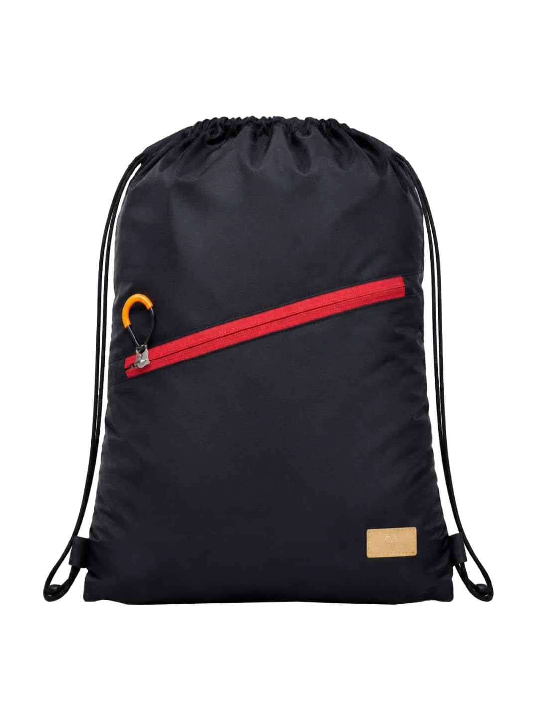 pb pearl bags PB Pearlbags Premium Polyester Drawstring Backpack with Front Zip Pocket | Lightweight Unisex Dori Bag (45 cm x 35 cm)-picture-23