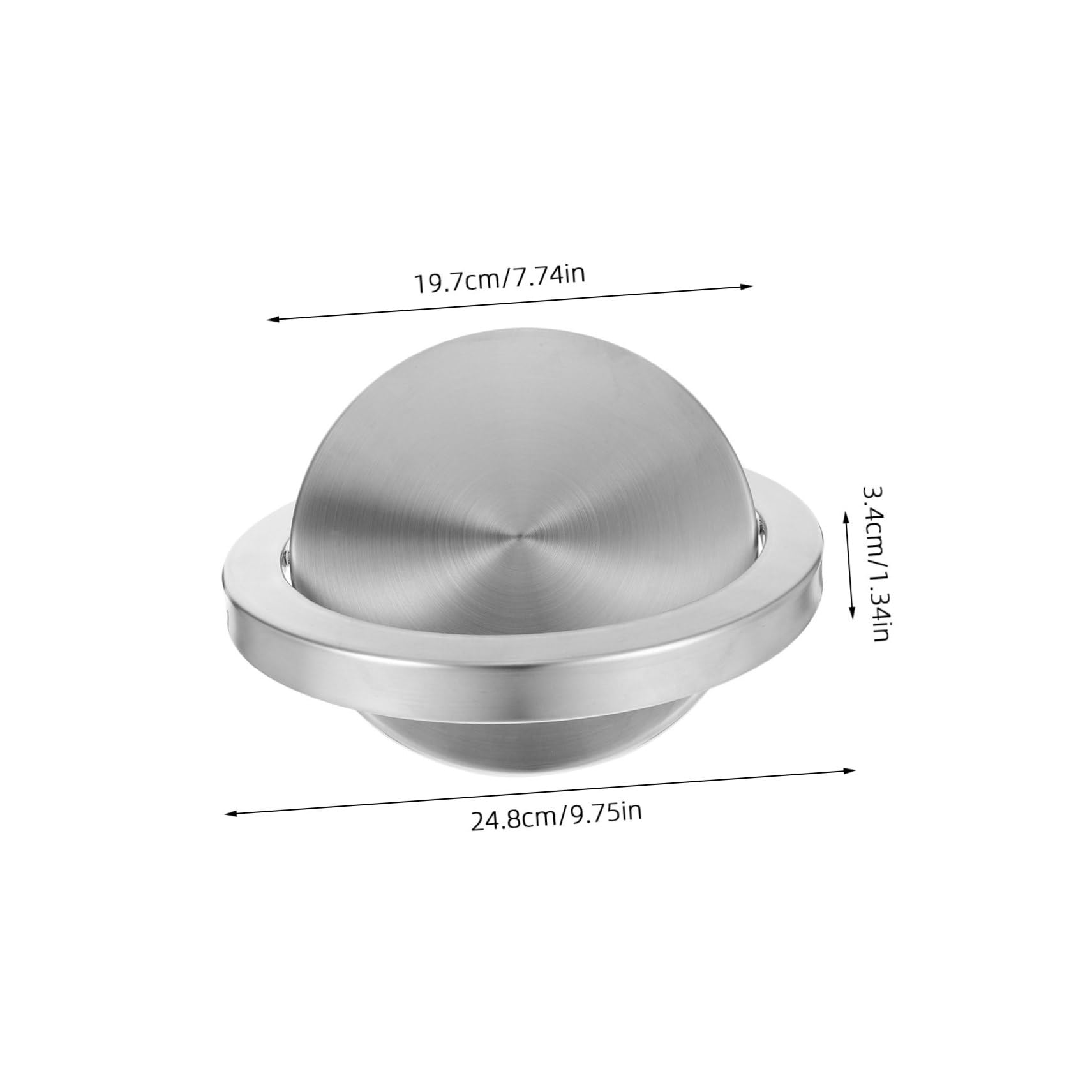 STOBAZA Stainless Steel Trash Can Lid Swing Flap Waste Cover for Kitchen Countertop Bathroom Opening Space Saving Design Easy Installation