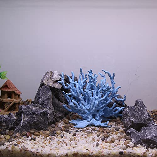 Image of VOCOSTE Coral Reef Decor, Mini Faux Coral Decor for Aquarium Decorations, Blue, 6.3 inchx5.31 inch