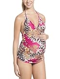Anita Maternity Damen Neckholder Umstands Tankini Schwangerschafts Kamaka, Animalprint, Gr. 85C (Herstellergröße: 42), Mehrfarbig (hot pink)