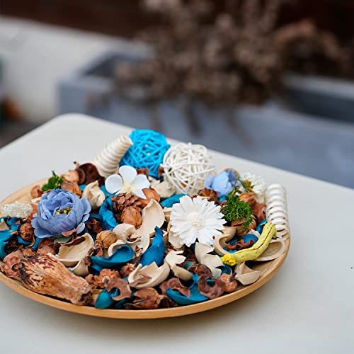 Alatyche Blue Potpourri Bowl Fillers, Ocean Scent Summer Potpourri Dried Flowers, Home Fragrance Decorative Potpourri For Bathroom Party Wedding,Coastal Seashell Decor(20 Oz) #TOP5