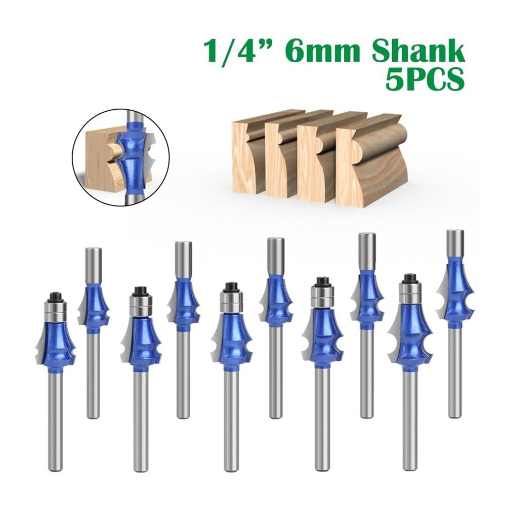 6mm 1/4 Shank Frez do rysowania węglików spiekanych Wysokiej jakości zestaw bitów wolframowych do frezu do obróbki drewna(No bearing 6mm)