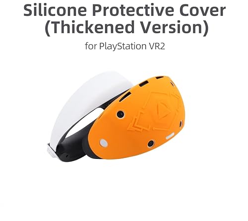 BTG Capa protetora de silicone compatível com acessórios Playstation VR2 (laranja)