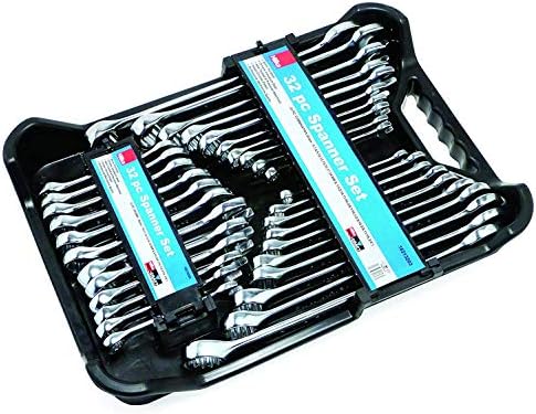 Hilka 16213203 AF/Metric Combination Spanner Set, Set of 32 Pieces