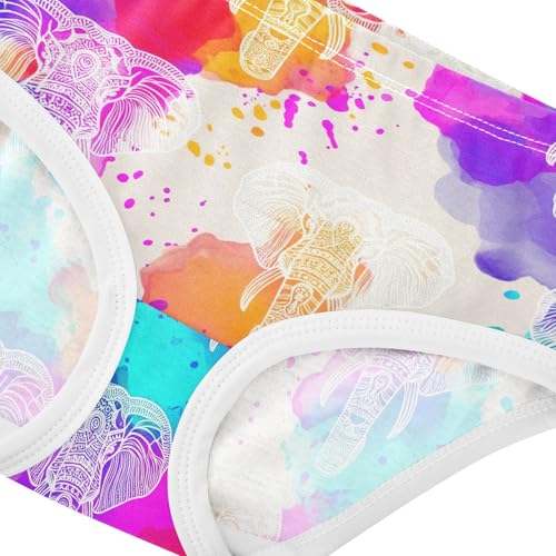 Joisal Girls Underwear Toddler 2t Cotton Panties for Girl Stylish Briefs Girls Undies Colorful White Elephant4