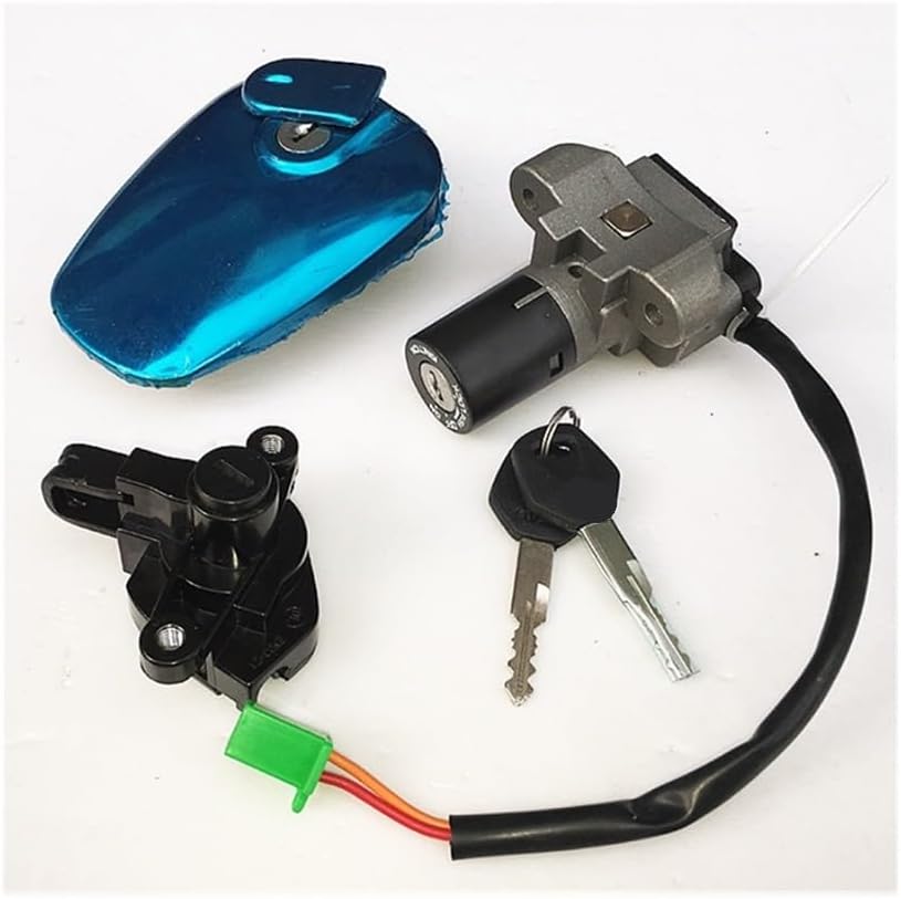 2 Wires Motorcycle Ignition Switch Lock Key Fuel Tank Cap Cover For EN125-2 EN125-2A EN125