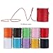 Tinksky 10pcs 10M 1MM Waxed Cotton Cords Strings Ropes for DIY Necklace Bracelet Beading Jewelry Craft Making (Random Color)