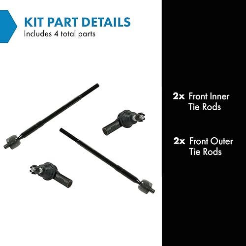Vista 999 de TRQ - Juego de barras de acoplamiento delanteras interiores y exteriores