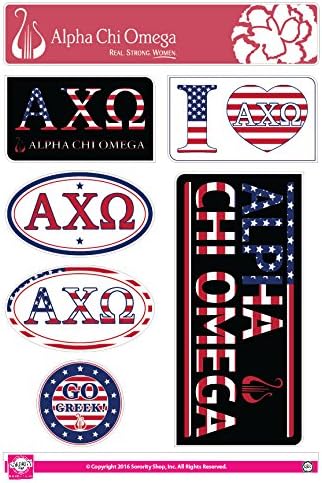Alpha Chi Omega - Sticker Sheet - American Theme