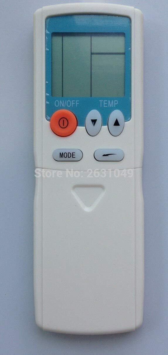 سامهون view of the Calvas Air Conditioner Remote Control, showing the display, ON/OFF button, temperature adjustment buttons, and MODE button.