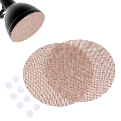 Image of HOMSFOU 2pcs 7 Inch Lampshade Diffuser: Fabric Lamp Shade Replacement Cover for Ceiling Fan & Spotlights - Cloth Lamp Shade Light Softener for Home Lighting (Light Brown)