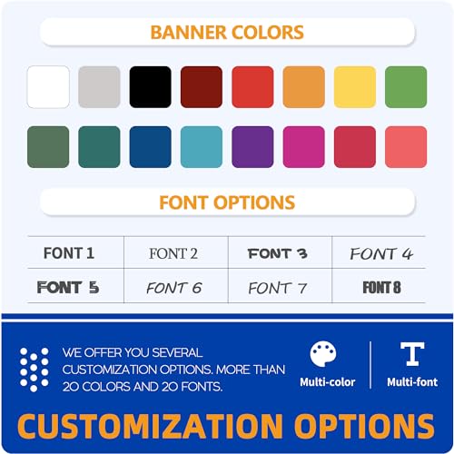 Custom Vinyl Banners And Signs Customize for Business Event Outdoor, Personalized Banner Customize Full Color Photos Text, Customized banner Decoration for Birthday Party Graduation Wedding 1\'x4\'