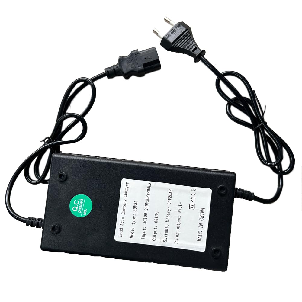 GOZAR 60V 20Ah Chargeur De Batterie pour Scooters Vélos Électriques E-Bike