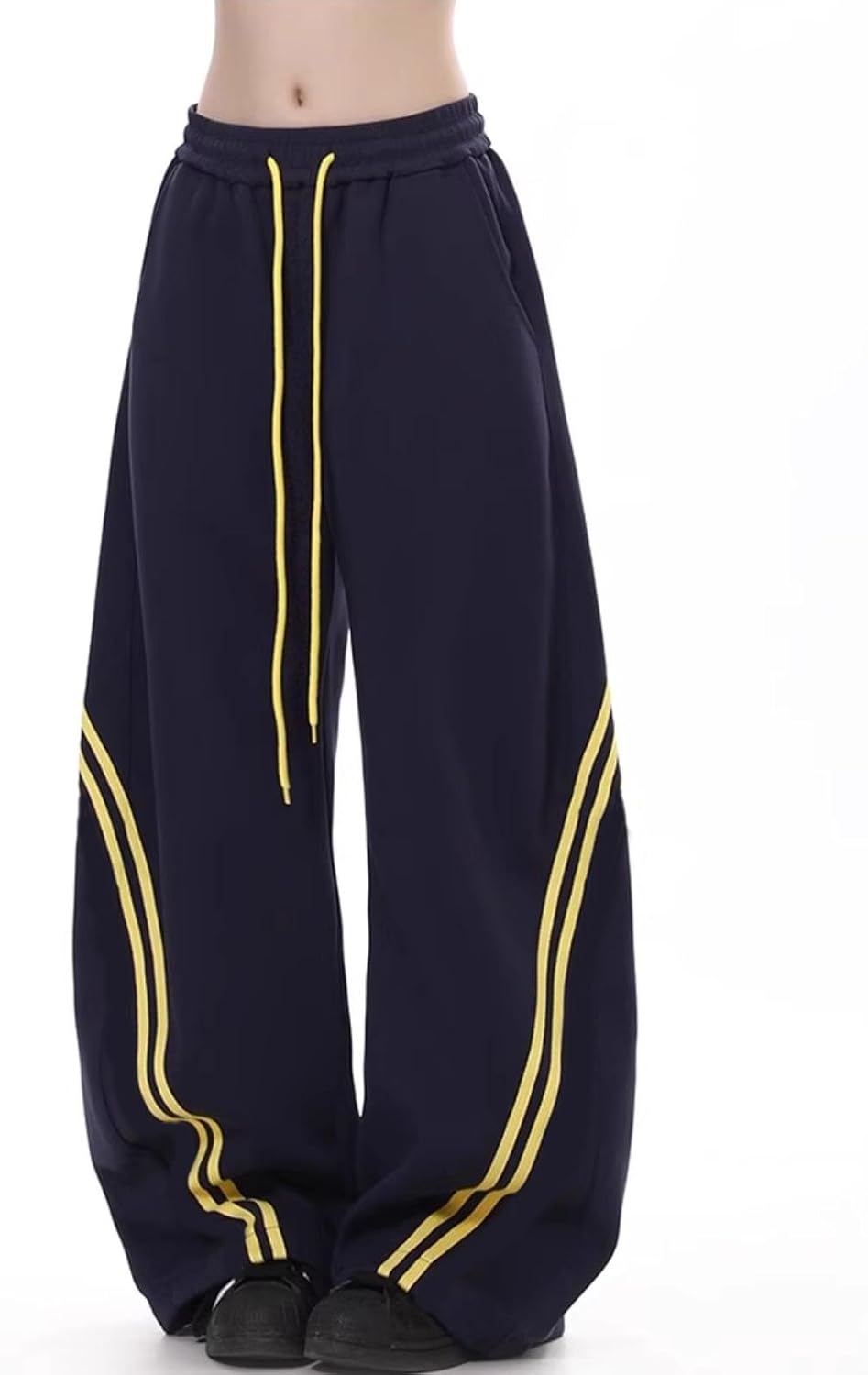 Wide Leg Sweatpants for Women Men Baggy Casual Joggers Barrel Sweat Pants Elastic Waist Drawstring Pants - Image 4