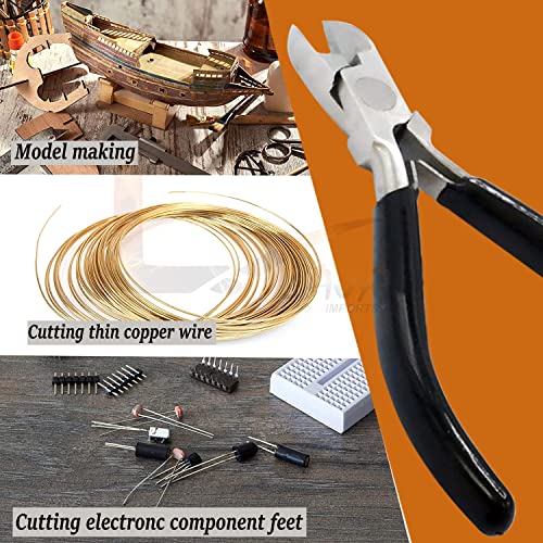 Laja Imports Wire Cutter Stainless Steel Diagonal Cutting Pliers Micro Flush Cut Cutters, 4.5 Inch (Wire Cutter 4.5 Inch) #TOP3