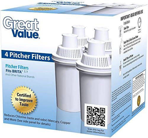 Great Value F-003 Universal Pitcher Cartridge 4 Pack
