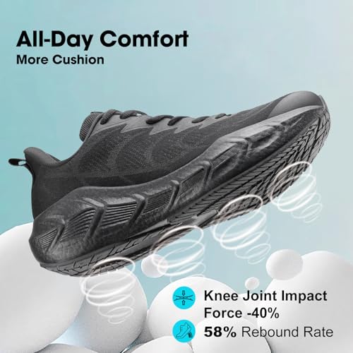 Men's Walking Running Tennis Shoes Comfortable Breathable Lightweight Cushioning Non-Slip Fashion Sneakers for Athletic Gym Workout2