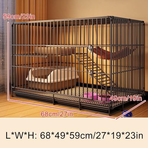 Cage chaton intérieur 2 niveaux pour éviter les bêtises de vos animaux