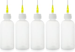 FJNATINH 50cc Glue Squeeze Bottle, Precision Tips Applicator Bottles, 5 Pack