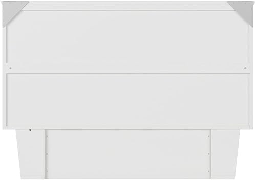 Miniatura 18 de AFI Monroe - Cómoda de cama Murphy de tamaño matrimonial con colchón, almacenamiento y cargador integrado, color blanco