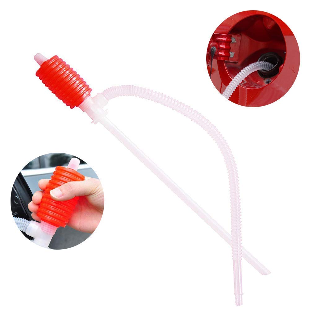 Guilty GadgetsHand Siphon Syphon Transfer Pump Petrol Diesel Fuel Fish-Tank Oil Waterliquid Gas/Oil/Water/Fuel Pump, Gasoline Siphone Hose Tube