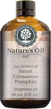Sweet Cinnamon Pumpkin Fragrance Oil 60ml for Diffusers, Soap Making, Candles, Lotion, Home Scents, Linen Spray, Bath Bombs, Slime