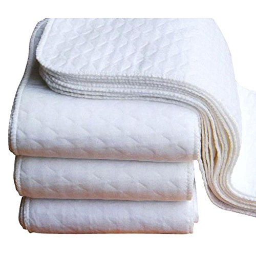 Niceroker(TM) Washable Reusable Soft 10 Pcs Baby Cotton Diaper Inserts
