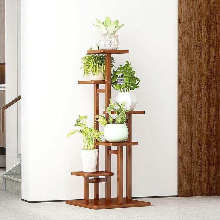 MAA REWA Solid Wooden Vertical Garden Multi Layer Plant Stand,Wooden Plant Stand Flower Pot Stand for Balcony Foldable Storage Display Rack for Indoor Outdoor Plants 5 Step (B0D8FR44MQ) Amazon Price History, Amazon Price Tracker