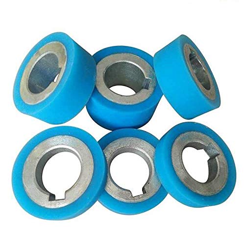 Power tranmistion 1pcs 60mmx30mm Wrapper Silicone Wheel Woodworking Machinery Coating Machine Part Wheels Feed Roller with Bearing 10mm-60mm - (Width: 60mmx30mmx15mm)
