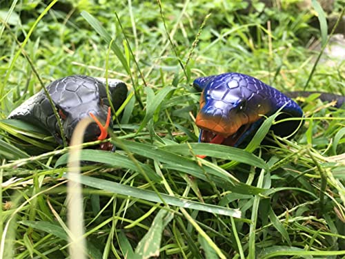 [Upgraded Version] Shopline 17" Remote Control Snake Toy, Chargeable Lifelike Realistic Remote Control Snake with Retractable Tongue and Swinging Tail for Kids Children Fun Entertainment (Blue) - Thumbnail 4