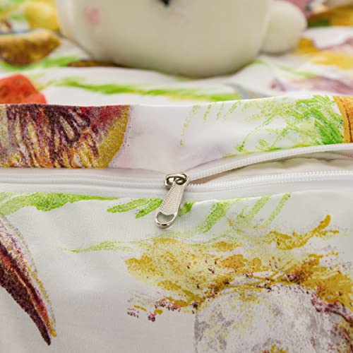 Feelyou Dinosaur Bedding Set For Boys Girls Reversible Dinosaur Bedding Kids Duvet Cover Full 3 Pieces Cute Cartoon Dino Bed Set,1 Comforter Cover+2 Pillowcase, Soft Dino Decor Comforter Cover #TOP4