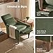 mopio Arthur Recliner Chair with 3 Positions, Accent Armchair, Mid Century Modern Reading Chair, High Back Padded Support Comfy Sleeper Armchair (Olive Green Velvet)