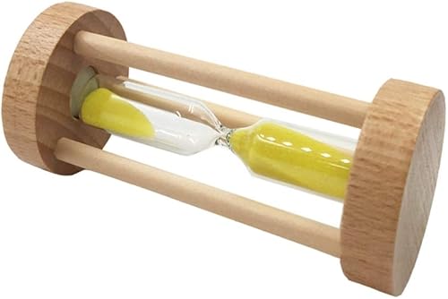 Miniatura 4 de Reloj de arena de vidrio de arena Temporizador de arena para juegos, aula, decoración de oficina en casa, 3 minutos, amarillo