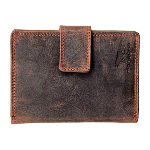 MORUCHA Clutch Wallet for Women Genuine Leather RFID Blocking High Capacity Cardholder Purse M85 (Dark Brown Hunter) Cover