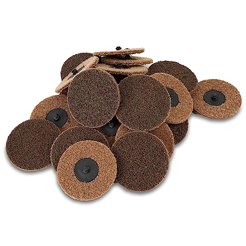OEMTOOLS 22518 3” Twist Lock Surface Prep Discs, 25 Piece Set, Coarse Brown, Finishing Abrasive 3” Sanding Disc Surface Conditioning Tool Bundle, Sander, Rotary Tool, and Die Grinder Accessories