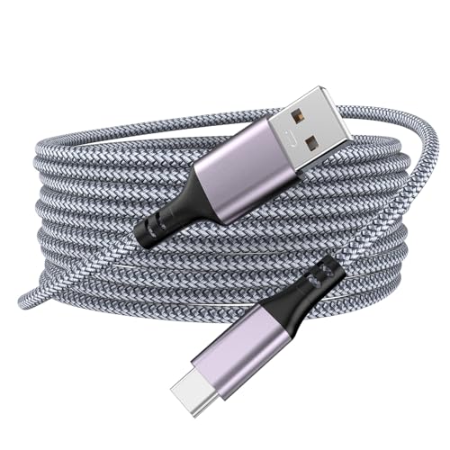 Extra Long USB C Charger Cable 5M,3A Braided PS5 Controller Charging Cable for PS5 DualSense Controller/Xbox Series X/S for Nintendo Switch,Samsung Galaxy S21/S20/S10,Note10 9 8