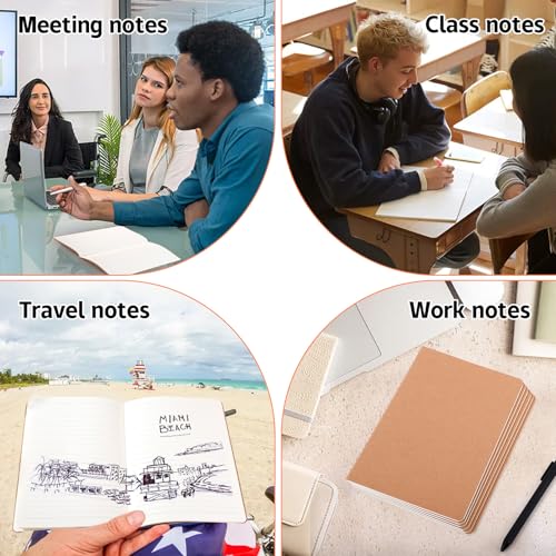 Carnet de notes A5 couverture marron authentique papier kraft - 6