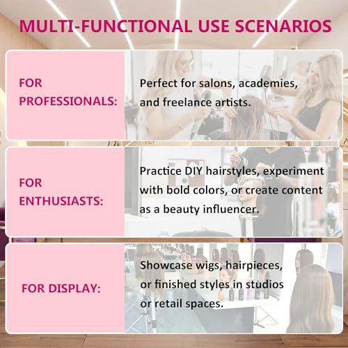 mannequin head human hair for cosmetology - manikin head with 80 human hair for styling practice manikin practice head hairdresser with free clamp holder 27-ub