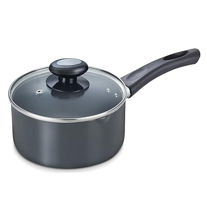 Prestige Aluminium Milk Pan, 1.5 Litres/16cm, Black